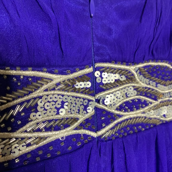 JS Boutique Sz 4 Dress Fit Flare Strapless Sequin - Picture 6 of 8